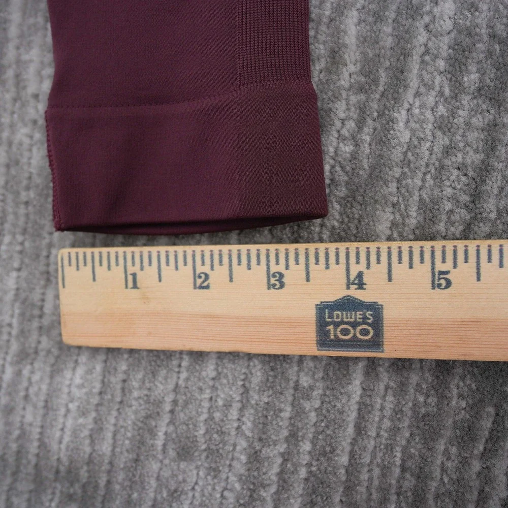 Lululemon Ebb to Street Tight 21 Burgundy Plum Seamless Mesh Leggings Womens 2